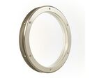 Mottez - Hublot de porte rond métal nickelé mat - Grand modèle 38.5 cm - Acier Argent - Cloison sanitaire