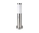 Borne de Jardin Acier Inoxydable avec Détecteur 45cm pour Ampoule E27 IP44 - Noir