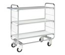 Chariot de manutention à 3 étagères grillagées | CIV-KM-8000-3