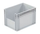 Bac plastique plein à ouverture picking - norme Europe 400x300x270 mm | BLG4327PICK