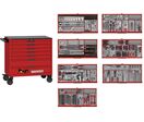 Servante d'atelier rouge professionnelle 7 tiroirs - Midi master set - 595 outils Teng Tools TKW37R595T