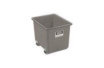 Bac PFV gris 300 litres + fourreaux - Résistant aux huiles, fioul, gasoil, produits chimiques