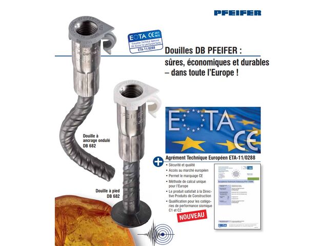  Douilles de levage à ancrage ondulées ou à pied | PFEIFER DB