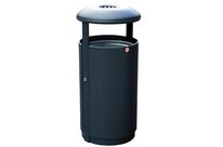 Corbeille urbaine cylindrique avec protection antivandalisme - 130 l | CALIFORNIA