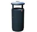 Corbeille urbaine cylindrique avec protection antivandalisme - 130 l | CALIFORNIA