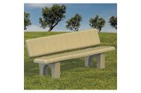 Banc public en béton Borée - Bords arrondis