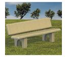 Banc public en béton Borée - Bords arrondis