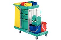 TTS - Chariot de ménage Magic-Line 350 - Plastique Vert 30L 2 Seaux - 112x65x135cm - Garantie 3 ans