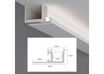 Profilé Aluminium Blanc 2m pour Ruban LED Intégration Faux-Plafond