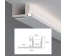 Profilé Aluminium Blanc 2m pour Ruban LED Intégration Faux-Plafond