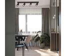 Plafonnier 4 Spots Orientables pour Ampoule GU10 - Noir