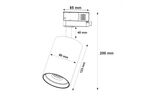 Pack de 20 - Spot LED sur Rail CCT Monophasé 30W 60° Noir