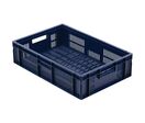 Manutan Expert - Bac gerbable norme Europe 28L bleu - Ajouré - Polypropylène - 600x400x150mm - Alimentaire &amp; Froid