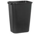 Rubbermaid - Poubelle Rectangulaire Noire 39L - Bureau Intérieur - Plastique Recyclable - 10 Ans Garantie