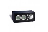 Radio de bureau avec horloge LCD Noir.