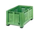 CAISSE-PALETTE 1200X1000X760 MM - AJOURE / 680 L - 4 PIEDS - CONVEXE
