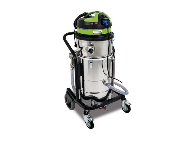 Aspirateur industriel solides et liquides à double filtration - cuve inox 90 L - 2 moteurs 2,2 kW 230 V - 74 dB(A) Cleancraft FLEXCAT290OP-PRO