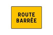 Panneau temporaire rue barrée KC119P