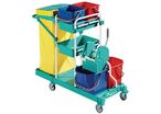 TTS - Chariot de ménage Green-Line Plus Vert - 30L, 2 seaux, 123cm - Ergonomique, Garantie 3 ans