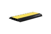 Manutan Expert - Protège-câble extérieur 3 canaux D65mm - PVC Noir/Jaune - Charge 12T - 0.98m