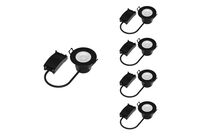 Pack de 5 - Spot LED étanche encastrable Dimmable CCT 6W Noir IP65