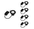 Pack de 5 - Spot LED étanche encastrable Dimmable CCT 6W Noir IP65