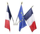 Kit support mural et 3 drapeaux (2 EU &amp; 1 FR)