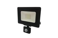 Projecteur LED 50W Détecteur de Mouvement Crépusculaire Extra Plat IP65 NOIR - Blanc Froid