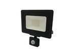 Projecteur LED 50W Détecteur de Mouvement Crépusculaire Extra Plat IP65 NOIR - Blanc Froid