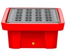 Bac de rétention en PE 1300x700x300mm - avec grille - cap. 120L MW Tools OPB2200