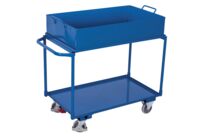 Servante 2 plateaux tôles avec bac de rétention 113 L