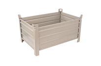 Manutan Expert - Caisse-palette métallique acier 835x1235x700 mm - Charge 1000 kg - 4 pieds - Gris