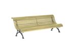 Banc public en pin traité autoclave Romantico