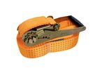 Manutan Expert - Sangle d'arrimage cliquet 1T 9m Orange - CMU 1000kg - Largeur 50mm - Norme EN 1295-2