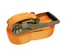 Manutan Expert - Sangle d'arrimage cliquet 1T 9m Orange - CMU 1000kg - Largeur 50mm - Norme EN 1295-2