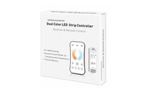 Kit Contrôleur LED CCT RF 12-24V DC Max 10A avec Télécommande - Blanc