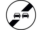 Panneau fin d'interdiction de dépasser - B34