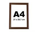 Cadre Affichage CLIC-CLAC Mural A4 Bois Noyer