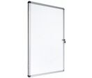 Manutan Expert - Vitrine d'affichage intérieure 1 porte 500x674mm Blanc Magnétique Acier - 4 Feuilles A4 - Aluminium