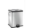 EKO - Poubelle de tri intérieur 2 x 30L Inox Mat - Gris - Ouverture à pousser - 60L
