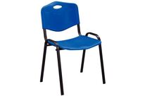 Chaise Coques Plastique Bleues Struct Noire Ek Wo