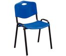Chaise Coques Plastique Bleues Struct Noire Ek Wo