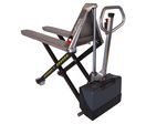 Transpalette haute levée inox semi-électrique ciseaux 