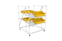 22179-01 Flowrack mobile à tablettes 2 niveaux