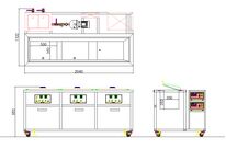 Nettoyeur ultrasons industriel 3 cuves - 60 litres avec filtration - fonctionnement 24/7 MW Tools UCI0603F