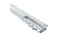 Profilé Aluminium encastré pour Ruban LED Double Couvercle Blanc Opaque - 1 m