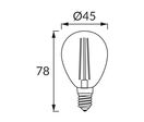 Ampoule LED E14 G45 4W Filament - Blanc Neutre 4000K - 5500K