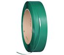 Manutan Expert - Feuillard Polyester Haute Résistance 550 kg - 15mm x 1600m - Vert - Cerclage Palettisation Robuste