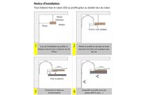 Profilé Aluminium Blanc 2m arrondi pour Ruban LED simple pour Faux-Plafond