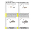 Profilé Aluminium Blanc 2m arrondi pour Ruban LED simple pour Faux-Plafond
